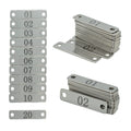 Small Stainless Steel Rectangle Numbered Tags with Two Holes 4cm*1cm (1-20) 1-20