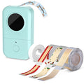 Phomemo D30 Label Maker with Christmas Pattern Tapes, Gold, Snow Mix Color Sticker Thermal Paper Self-Adhesive Label Tape, 14 x 50mm (1/2" x 17/8") 160 Tapes/Roll, 3-Roll
