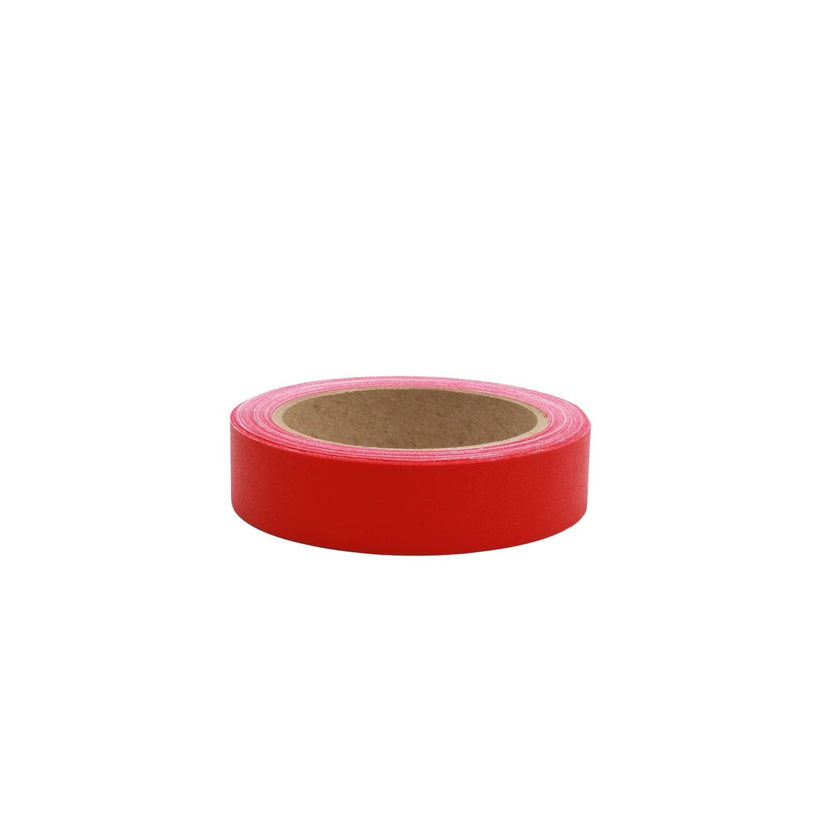 Red ChromaLabel gaffer tape roll, 1 inch wide, professional-grade, matte finish, non-reflective, 15 yards long.
