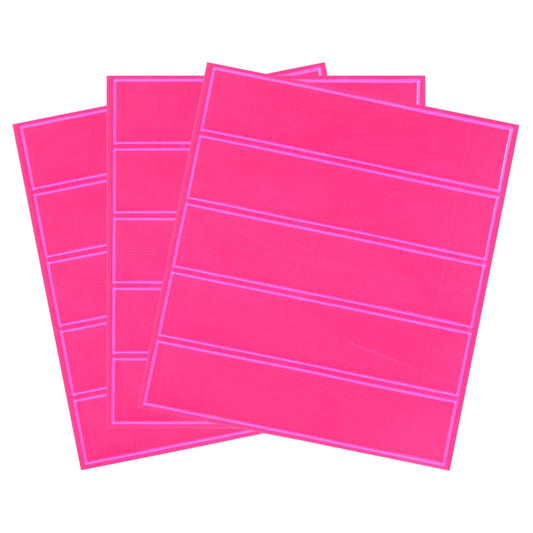 PATIKIL Reflective Stickers, 15 Pack 1 x 4.5" Waterproof Adhesive High Visibility Night Caution Warning Safety Tape Strips for Backpacks Bikes Helmets, Pink