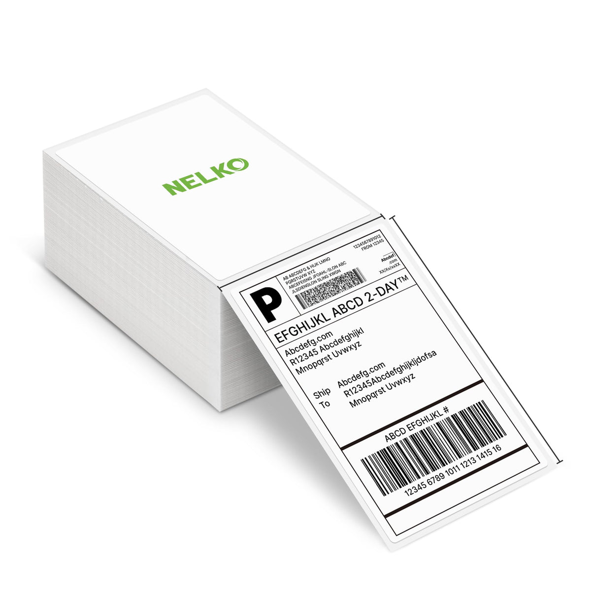 Nelko 4x6 Thermal Labels Fanfold, 500 Shipping Labels for Label Printer