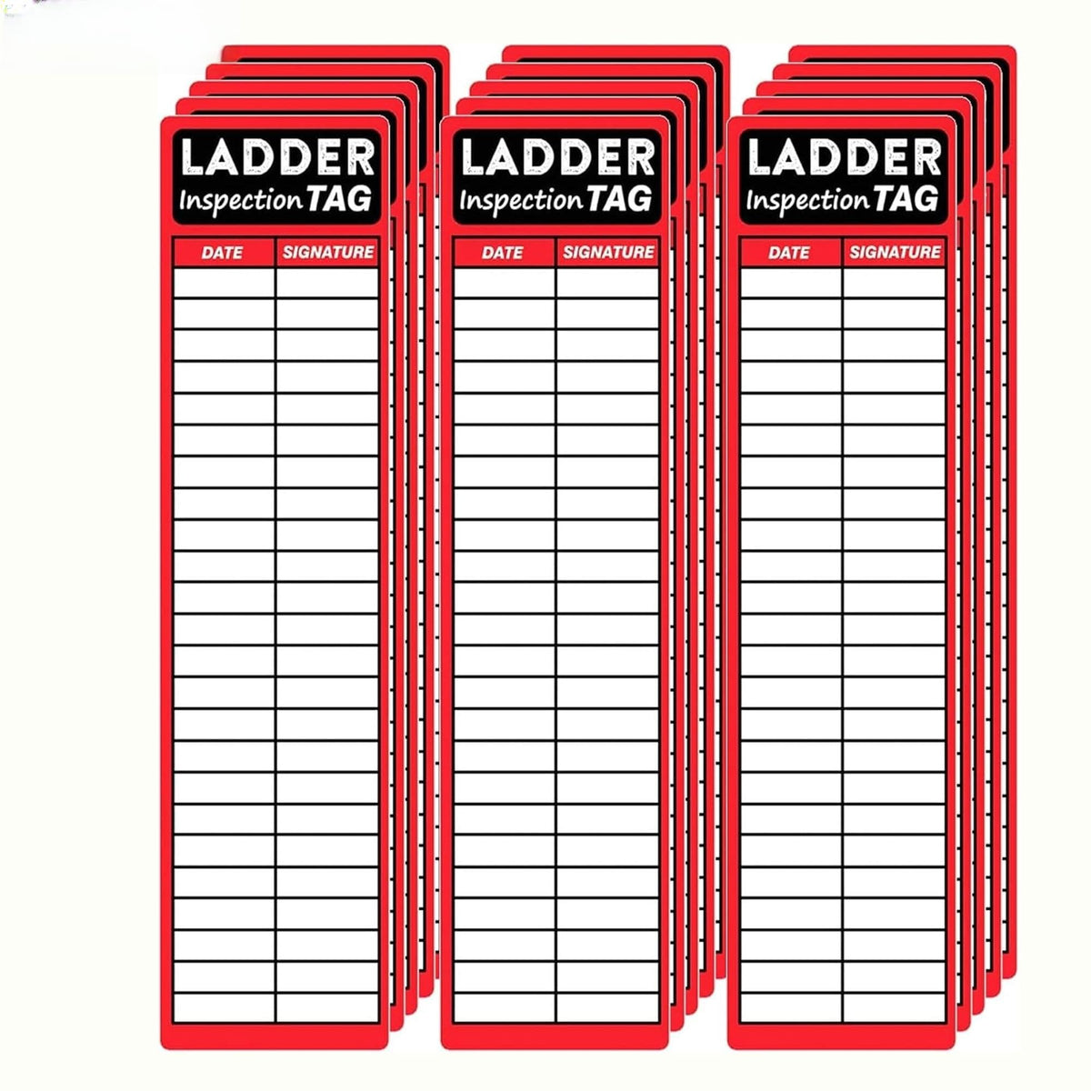 Ladder Inspection Labels Safety Stickers Ladders Red Safety Inspection Tags 8.5 x 2 Inch