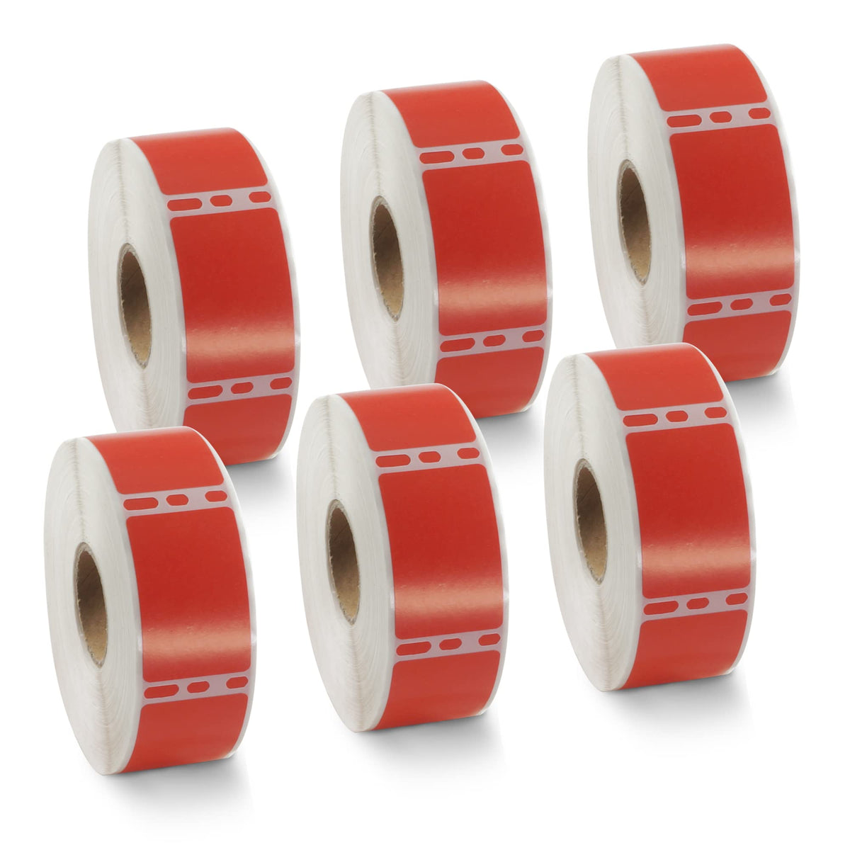 BETCKEY - Replace for DYMO 30347 (1" x 1-1/2") Labels, [6 Roll/Red] 30347 [1" x 1-1/2"] Red