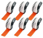 BETCKEY Replace for Brother DK-2210 1.1 inch x 100 ft Red Labels[6 Roll]