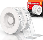 2 Pack Extra Large 1.18 in x 160 in Double Sided Tape Heavy Duty Removable 2