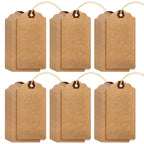 Outus 60 Pcs Blank Large Paper Gift Tags, Brown, 4 3/4" X 2 3/8" 4 3/4" X 2 3/8"