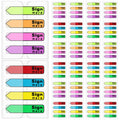 Tatuo 2400 Pcs Sign Here Arrow Tabs Self-Stick Flags 8 Colors, Sign Here