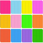 Geyee 1800 Pcs Neon Colored Address Label 1''x2-5/8'' Printable, Multicolor