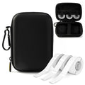 Phomemo D30 D30D D35 Label Marker Case with 3 Rolls of White Label Tapes Black 1 Case+3 Rolls Paper