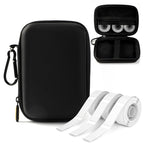 Phomemo D30 D30D D35 Label Marker Case with 3 Rolls of White Label Tapes Black 1 Case+3 Rolls Paper