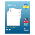 Shipping Address Labels, 2"x 4" Address Labels, 100 Sheets, 1000 labels 2x4_100P