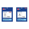 Avery White Rectangle and Square Labels Bundle (350 Labels) 200 Labels + 150
