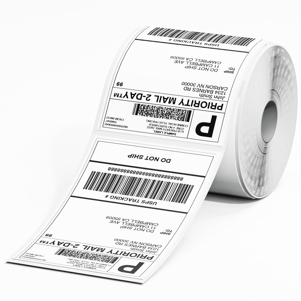 Phomemo 4X6 Thermal Labels - Shipping Labels, Thermal Printer Label, Roll Label for Shipping Label, Address, Mail, Compatible with Zebra, Munbyn, Rollo, Polono, Nelko, Pack of 500, White White-500 4x6-Roll