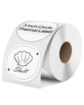 iEager 3 Inch White Circle Thermal Labels, Durable Round Thermal Label