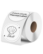 iEager 3 Inch White Circle Thermal Labels, Durable Round Thermal Label