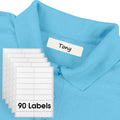 MaxGear 90 Pcs Kids No-Iron Clothing Labels 0.5x1.75 Inch