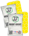Bright Knight Decals Hexagon Reflective Stickers for Helmet, Yellow, 2-Pack