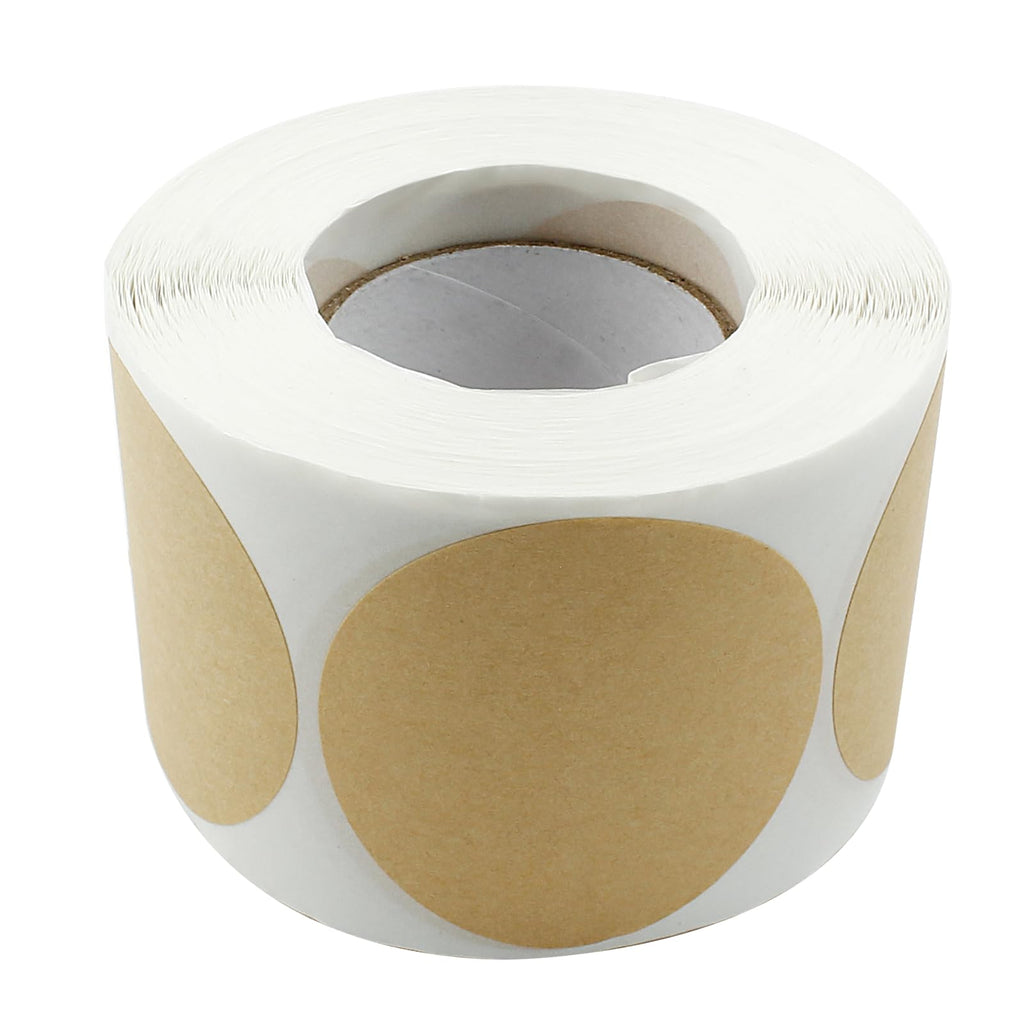 2 Inch Kraft Code Dot Stickers 2"