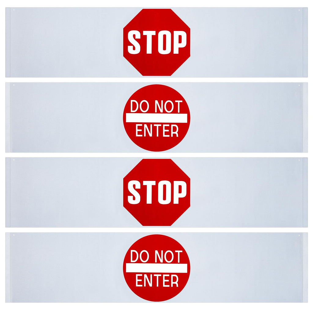 Peryiter 2 Pcs Door Stop Banner 50x12 Inch Do Not Enter Sign Bedroom