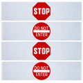 Peryiter 2 Pcs Door Stop Banner 50x12 Inch Do Not Enter Sign Bedroom