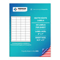 Premium Label Supply White Sticker Barcode Labels – 2" x 1" – Laser/Inkjet Compatible – (40 per Sheet), 100 Sheets – 4000 Total Adhesive Labels 4000 Labels