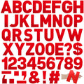 Seajan Red 184pcs 6" Shiny Giant Letter Sticker Alphabet Number Sticker