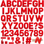 Seajan Red 184pcs 6" Shiny Giant Letter Sticker Alphabet Number Sticker