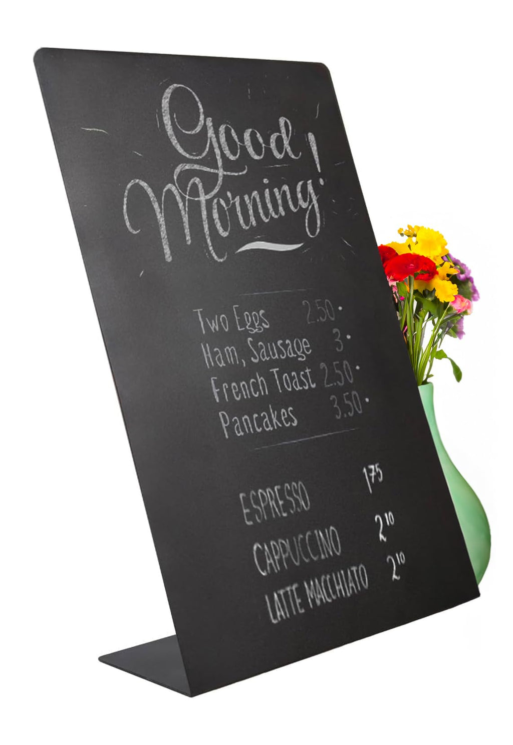 Metal Chalkboard Sign 11 x 17 inches - Food Signs for Party Buffet, Mini Chalkboard Sign, Food Display Card, Kitchen Tabletop Chalkboards, Small Standing Menu Boards for Wedding Black 11 X 17 Inches