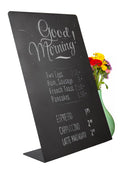 Metal Chalkboard Sign 11 x 17 inches - Food Signs for Party Buffet, Mini Chalkboard Sign, Food Display Card, Kitchen Tabletop Chalkboards, Small Standing Menu Boards for Wedding Black 11 X 17 Inches