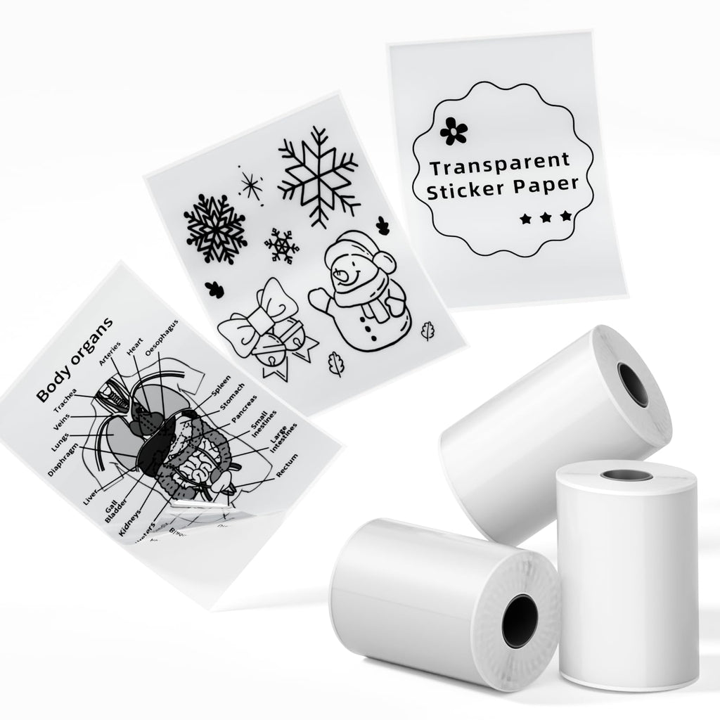 Phomemo T02 Transparent Paper Clear Sticker Paper 50mmx3.5m