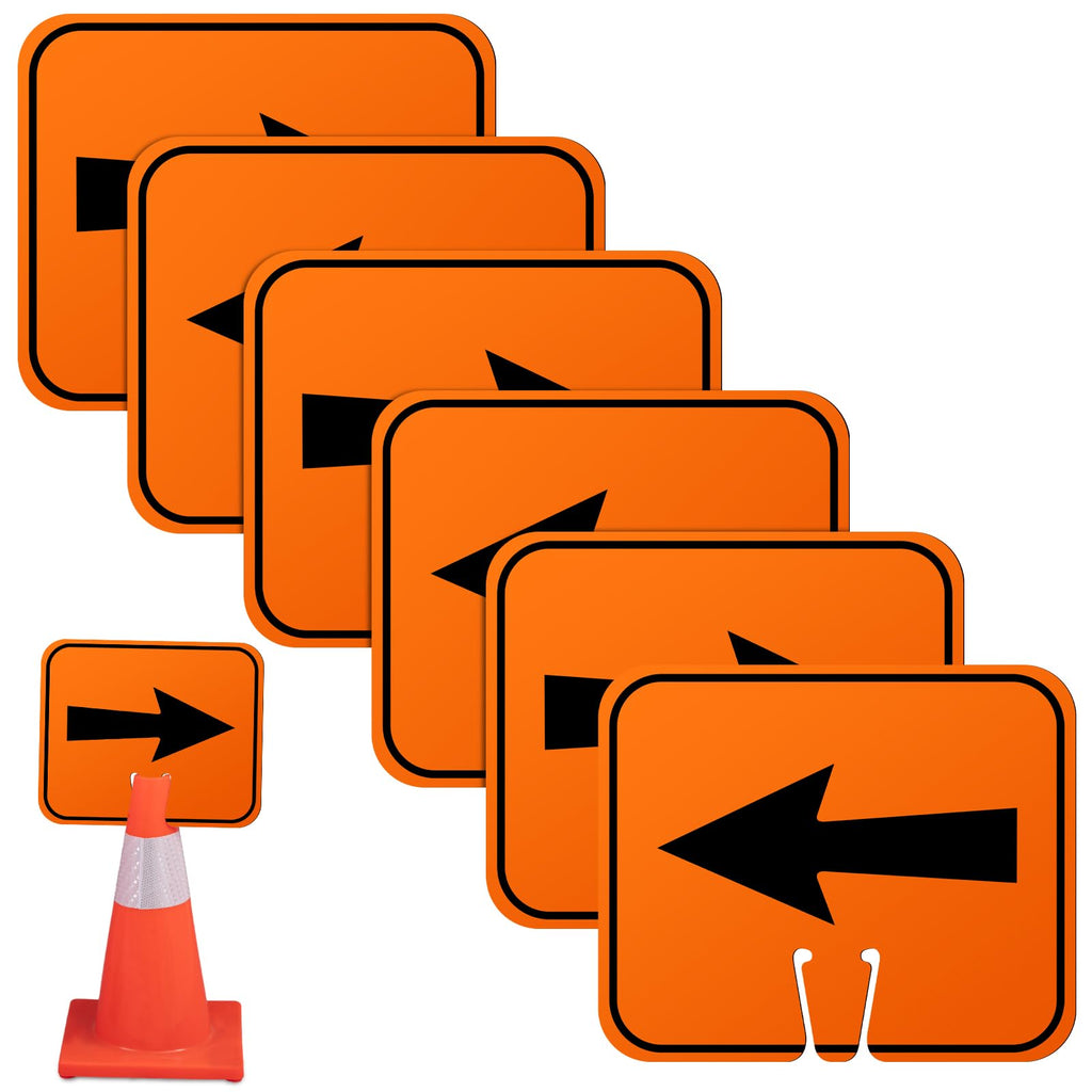 Geetery 6 Pcs Traffic Arrow Orange Detour Signs, Left & Right