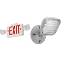 Lithonia Lighting ECRG BasicsTM Emergency Light/Exit Combo and ERE GY SGL WP M12 LED One Single Head Emergency Light Combo + Emergency Light, Gray