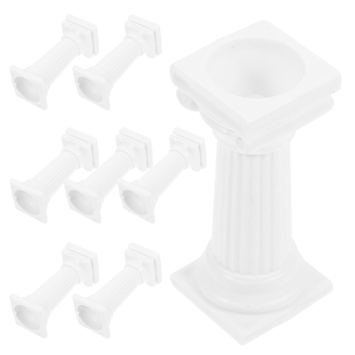 Abaodam 8Pcs Roman Column Cake Pillars Mini Roman Pillar Greek Columns