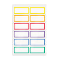 Avery No-Iron Fabric Name Labels, Rainbow Borders Preprinted Designs, Handwrite-Only, 24 Preprinted Labels (40706)