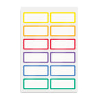Avery No-Iron Fabric Name Labels, Rainbow Borders Preprinted Designs, Handwrite-Only, 24 Preprinted Labels (40706)