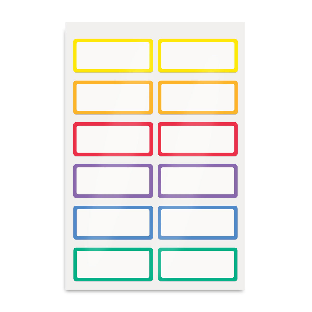 Avery No-Iron Fabric Name Labels, Rainbow Borders Preprinted Designs, Handwrite-Only, 24 Preprinted Labels (40706)
