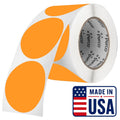 Perco Neon Orange Round Circle Dot Sticker 3-Inch Labels with Perforation for Easy Tear-Off, 500 Stickers per Roll - Sale, Clearance & Limited-Time Offer Signage, High Visibility - Made in USA 3 Inch 1 Roll