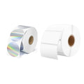 2" Circle Holographic Thermal Label Stickers+2.25 x 1.25 Direct Thermal Labels White Thermal Printer Labels