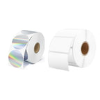 2" Circle Holographic Thermal Label Stickers+2.25 x 1.25 Direct Thermal Labels White Thermal Printer Labels