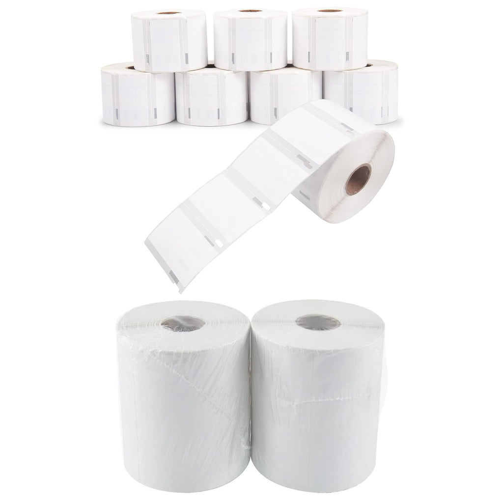 L Liked 8 Rolls Compatible with Dymo 30334 2-1/4" x 1-1/4" (57mm x 32mm) Multipurpose Direct Thermal Labels and 2 Rolls of 4" x 6" Direct Thermal Shipping Labels with 250 Labels/Roll