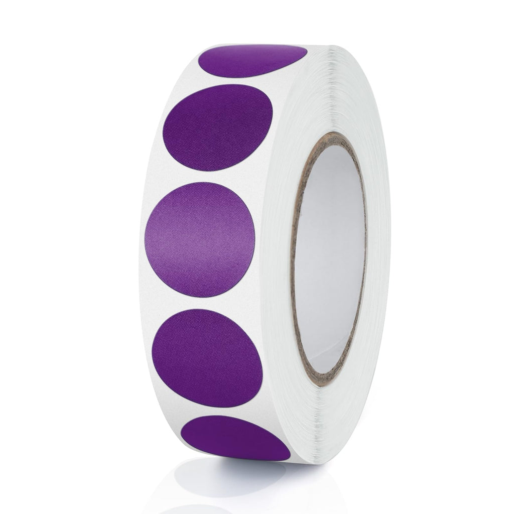Purple Circle Stickers 3/4 Inch Color Coding Dot Labels 1000 Pcs Purple