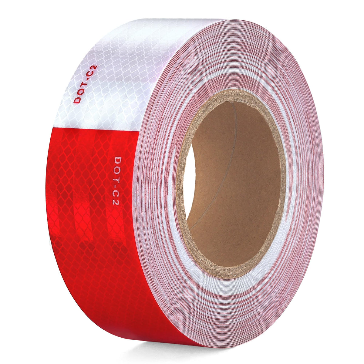 UIOCSSC DOT-C2 Reflective Tape 2 Inch x 30 Feet Red White Conspicuity Safety Reflective Tape Outdoor Waterproof for Vehicles Trailers Boats Signs 2 IN x 30 FT