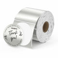 MUNBYN 2" Round Holographic Thermal Labels, 400 Sheets/1 Roll 2" Silver