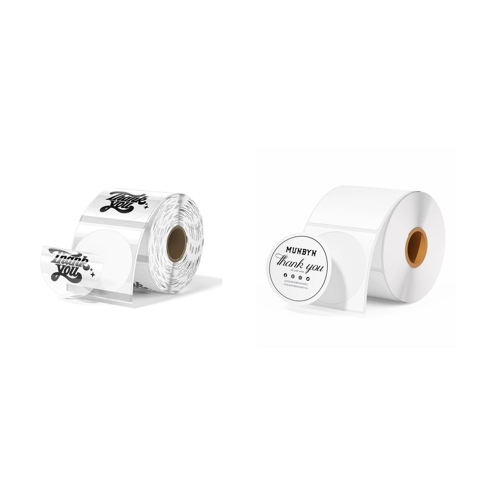 '+2" Circle Thermal Labels 750 Labels/Roll