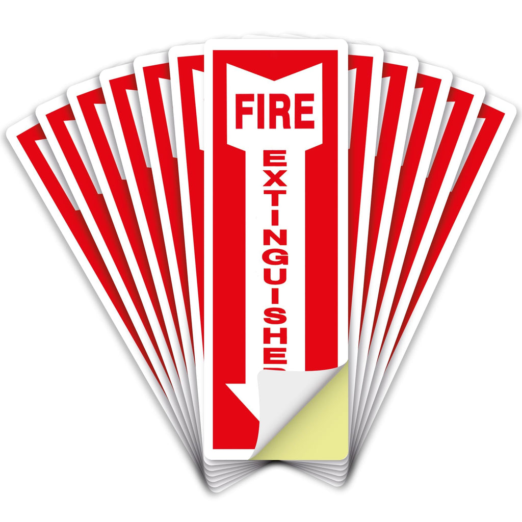 OLANZU Fire Extinguisher Stickers for Wall, 24 Pack, 4x12" Pack of 24