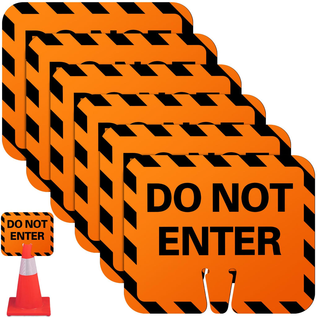 Copkim 6 Pcs Plastic Signs Bulk, 10.4" x 12.6", Do Not Enter