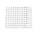 Consecutive Number Stickers 1-100, White, 0.5" Round, 900 Labels 9 Sheets (900 Labels)