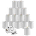 MaxGear 4" x 6" Direct Thermal Labels, 4000 Labels/16 Rolls & 500 Labels/1 Stack, Shipping Package Labels, Perforated White Mailing Labels