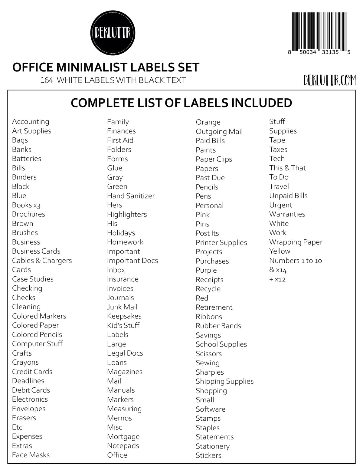 Office Labels