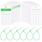 Chunful 100 Sets Ladder Safety Inspection Tags with Adjustable Zip Ties